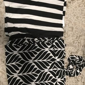 Matching swaddles and robe